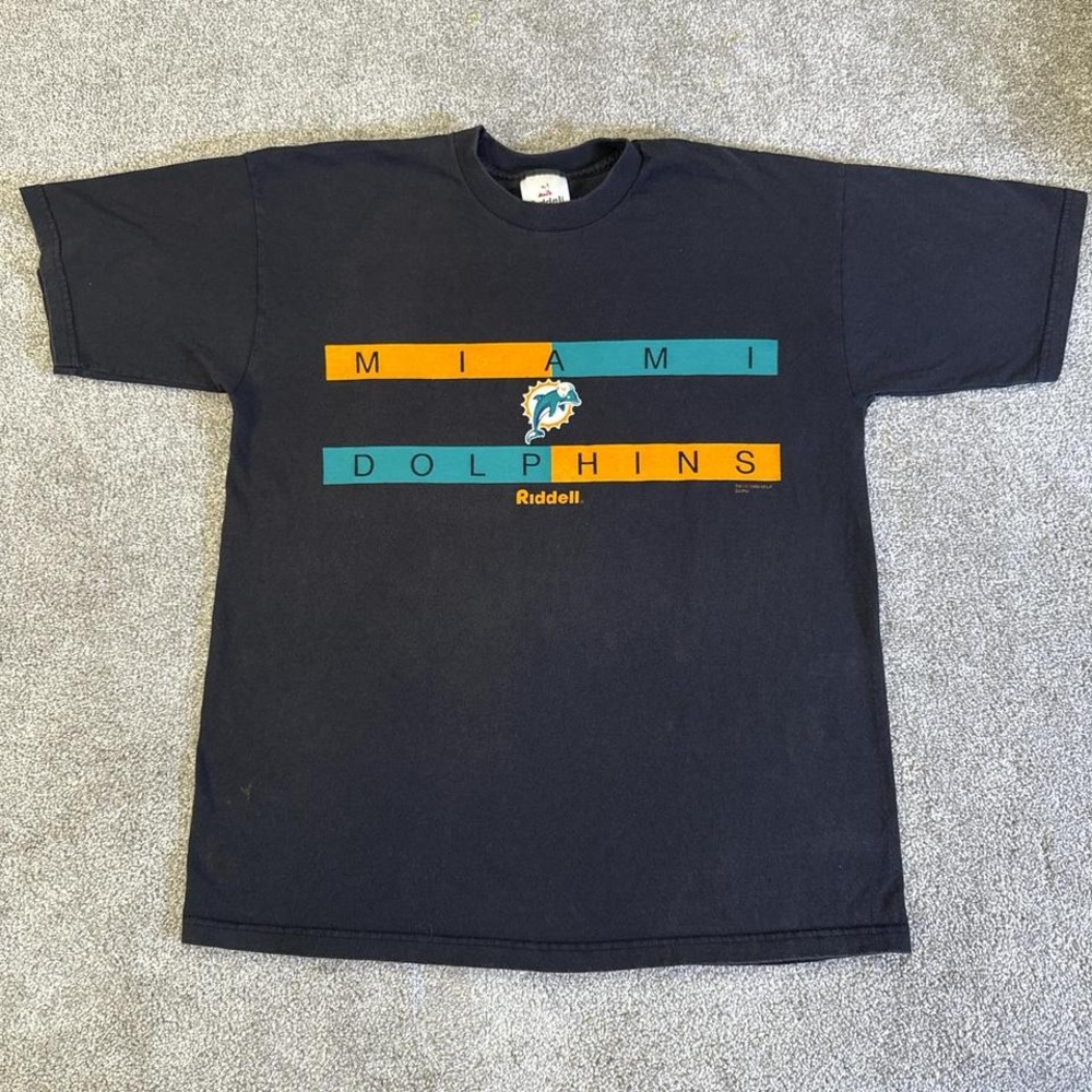 Vintage 1998 Riddell Miami Dolphins T-Shirt Men's Large NFL